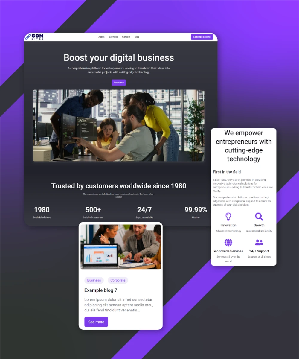 gom sites Startup Launch